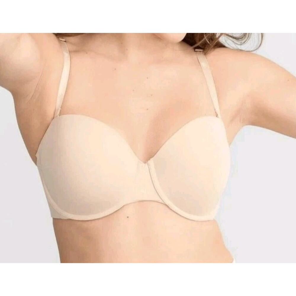 Lauren Ralph Lauren Luxe Smoothing Convertible Strapless Bra, Light Truffle, 32C